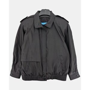 Vintage Cyclone Women's Jacket Medium Black Utility Bomber Windbreaker
